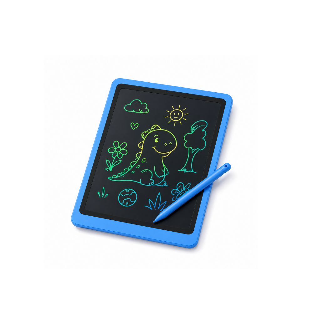 لوح كتابة LCD للأطفال – لوح رسم وكتابة قابل لإعادة الاستخدام مع قلم