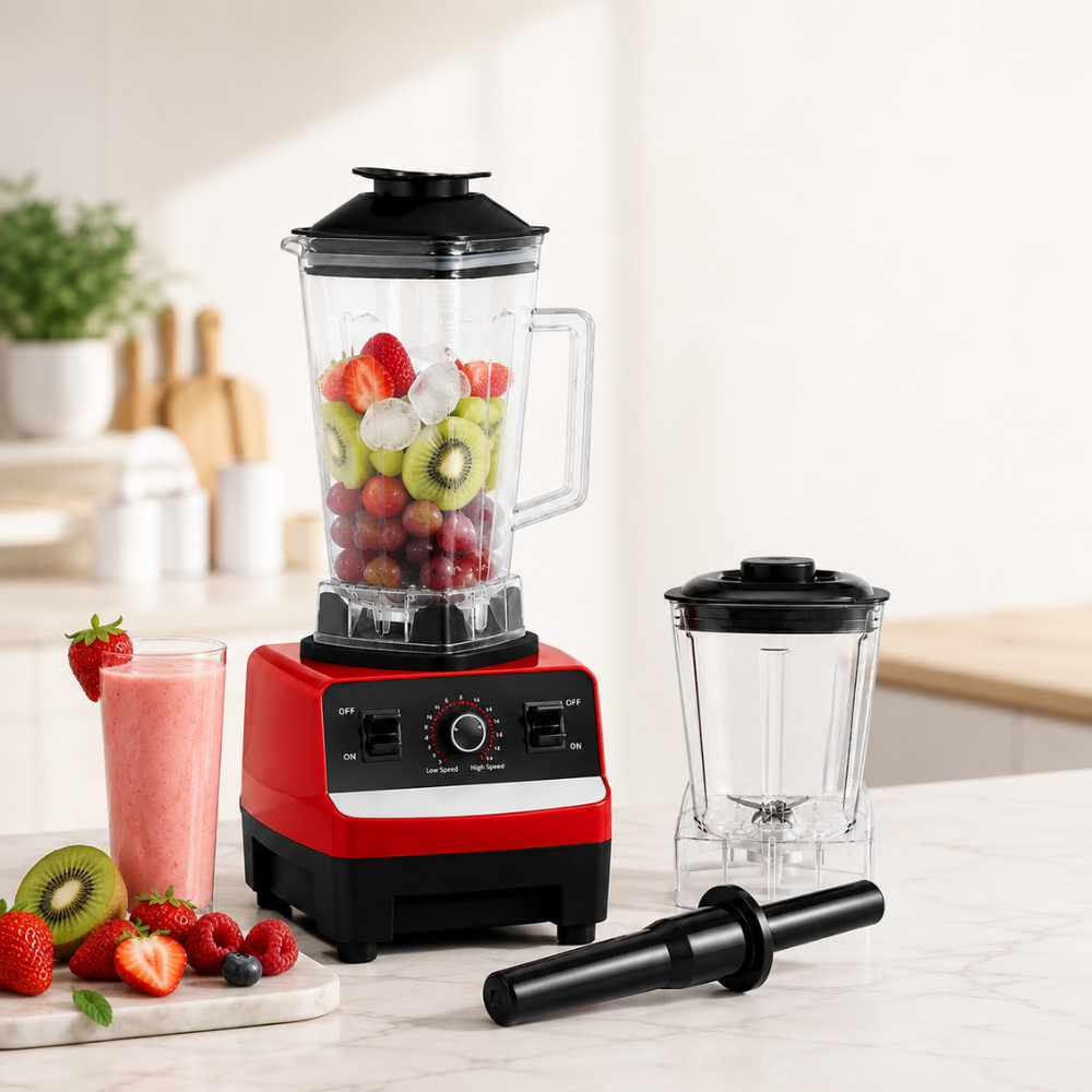 خلاط احترافي بوعائين – خلاط ومحضر طعام عالي السرعة للمطبخ