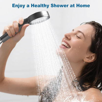 Hard Water Filter Shower Head High Pressure with 1.5m Hose