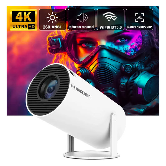 Magcubic Projector 4K Android 11 HY300 Pro Wifi6 260ANSI Allwinner H713 BT5.0 1080P 1280*720P Cinema Outdoor portable Projetor